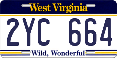 WV license plate 2YC664