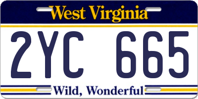 WV license plate 2YC665