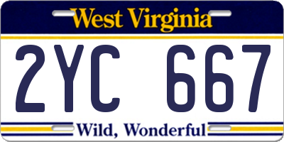 WV license plate 2YC667