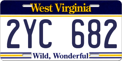 WV license plate 2YC682