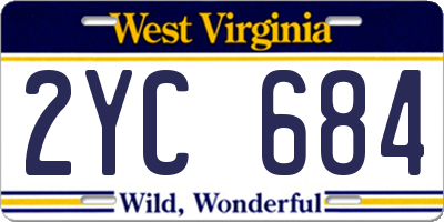 WV license plate 2YC684