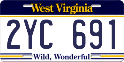 WV license plate 2YC691