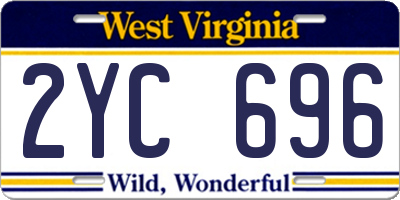 WV license plate 2YC696