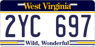 WV license plate 2YC697