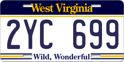 WV license plate 2YC699