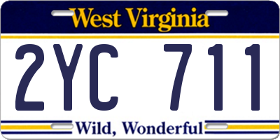 WV license plate 2YC711