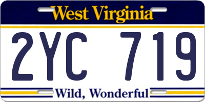 WV license plate 2YC719