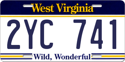 WV license plate 2YC741
