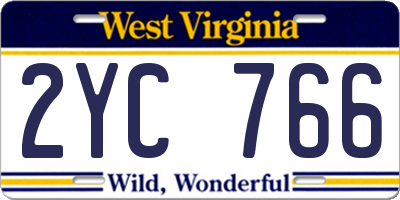 WV license plate 2YC766