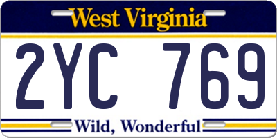WV license plate 2YC769