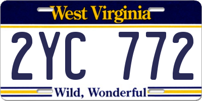 WV license plate 2YC772