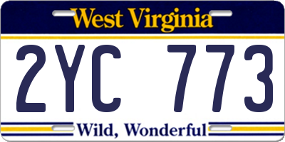 WV license plate 2YC773