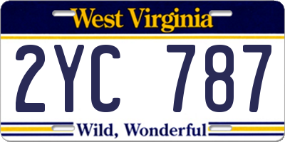 WV license plate 2YC787