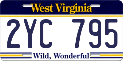 WV license plate 2YC795