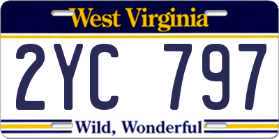 WV license plate 2YC797