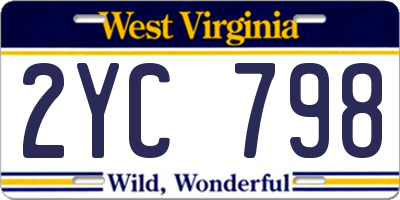 WV license plate 2YC798