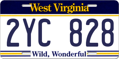 WV license plate 2YC828