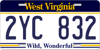 WV license plate 2YC832