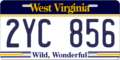WV license plate 2YC856