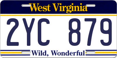 WV license plate 2YC879