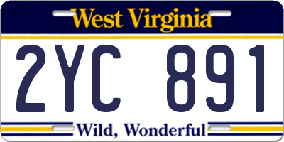 WV license plate 2YC891