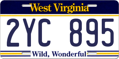 WV license plate 2YC895