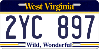 WV license plate 2YC897