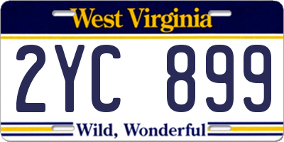 WV license plate 2YC899