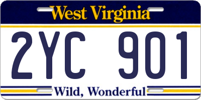 WV license plate 2YC901