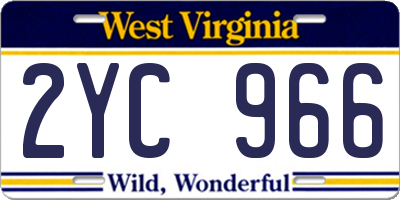 WV license plate 2YC966