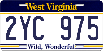 WV license plate 2YC975