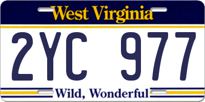 WV license plate 2YC977