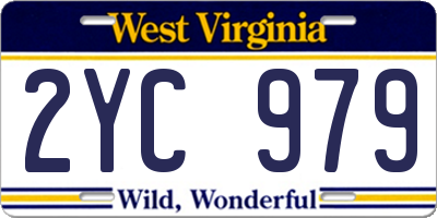 WV license plate 2YC979
