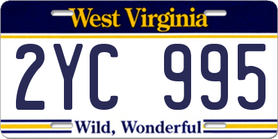 WV license plate 2YC995