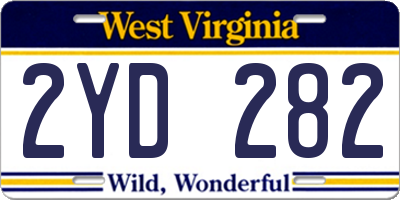 WV license plate 2YD282
