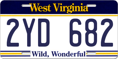 WV license plate 2YD682