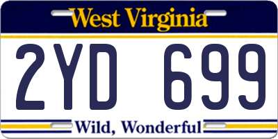 WV license plate 2YD699