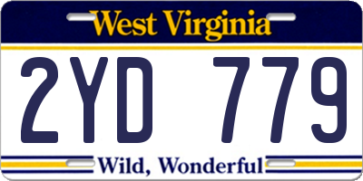 WV license plate 2YD779