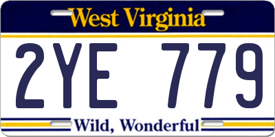 WV license plate 2YE779