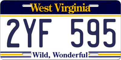 WV license plate 2YF595
