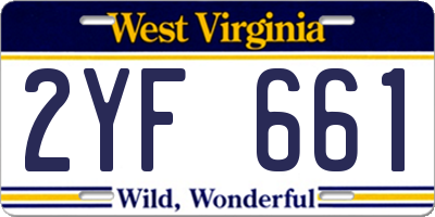 WV license plate 2YF661
