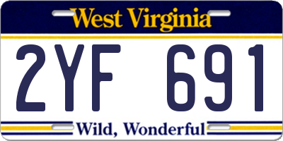 WV license plate 2YF691