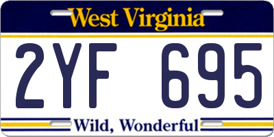 WV license plate 2YF695