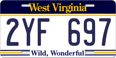 WV license plate 2YF697
