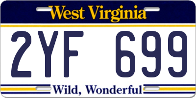 WV license plate 2YF699