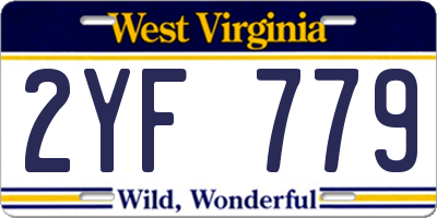 WV license plate 2YF779