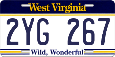 WV license plate 2YG267