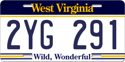 WV license plate 2YG291