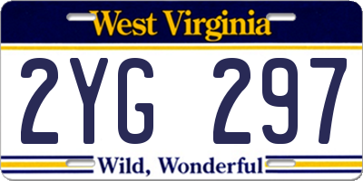 WV license plate 2YG297