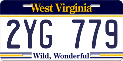 WV license plate 2YG779
